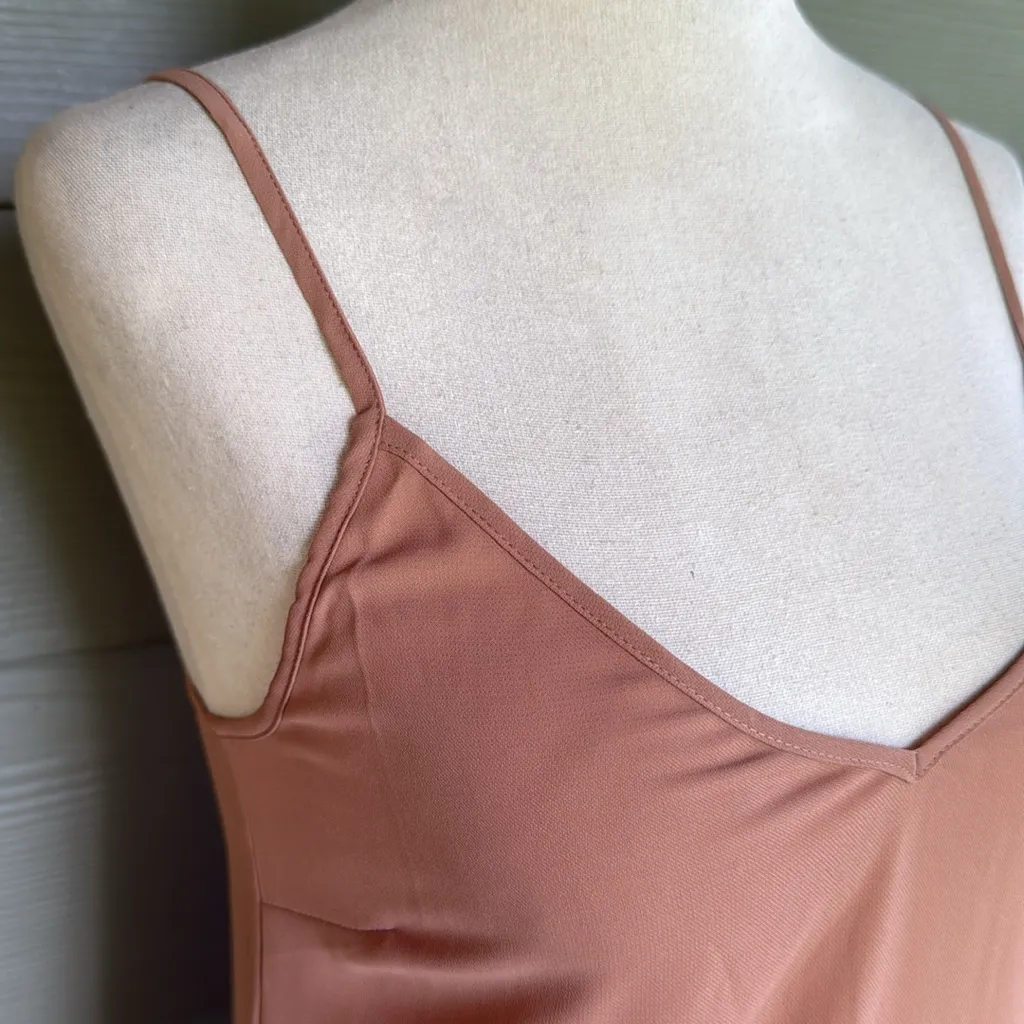 Rumored “Under Slip” Mini Dress Tan Size XS - Image 3