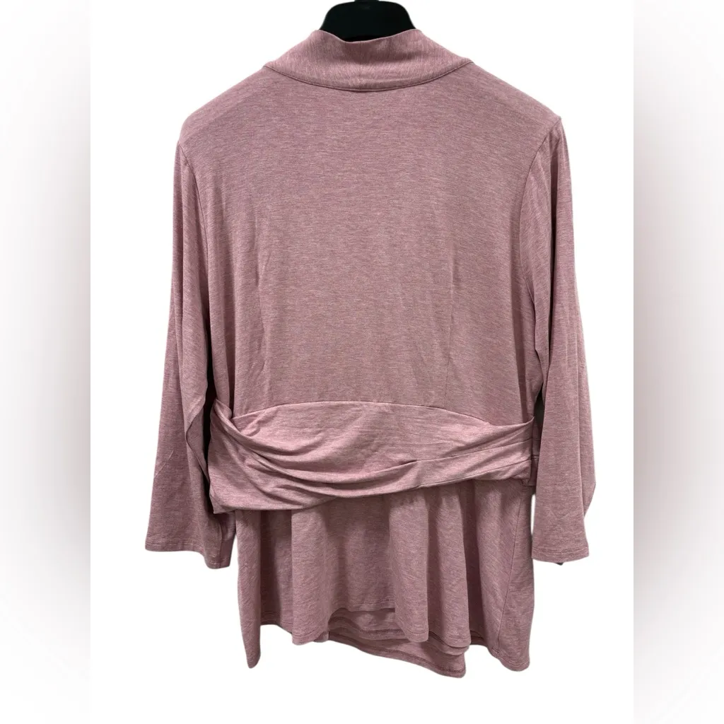 J. Jill Soft Blush Wrap Robe Faux wrap XL Petite Pink Size undefined - Image 3