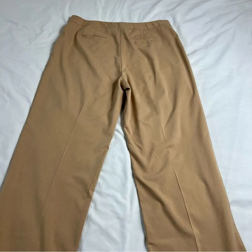 S&D Women's 14 Khaki Wide Leg Business Casual Dress Pants Slacks - Image 8