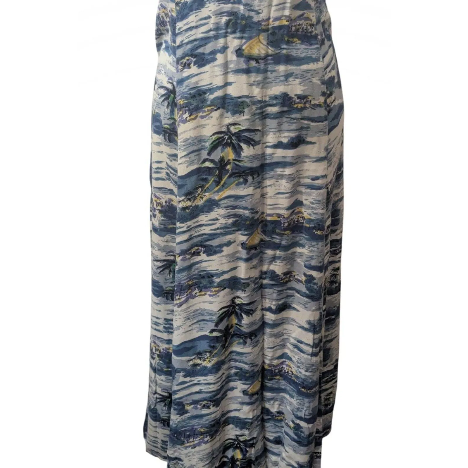 Vintage Sophia Rose Coastal Grandma Maxi Dress Beach Boho Vacation Size 14 Blue - Image 3