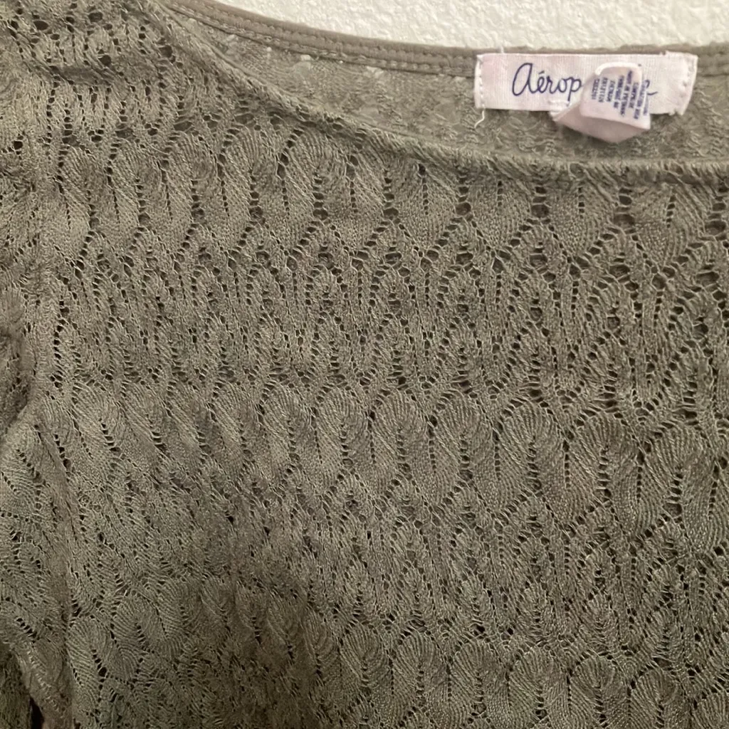 FINAL MARKDOWN Aeropostale open work crop top medium - Image 2