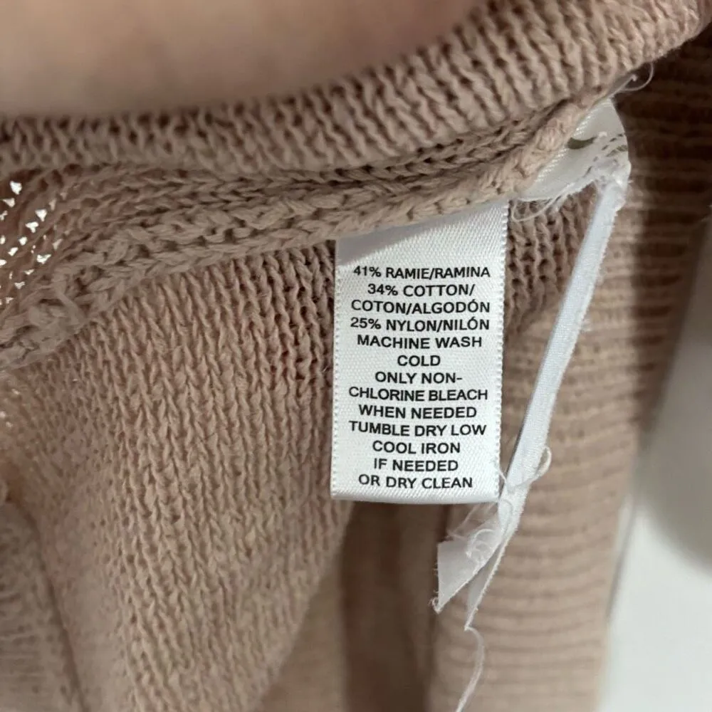 Loft Split Open Back Sweater Cream Size Medium‎ - Image 4