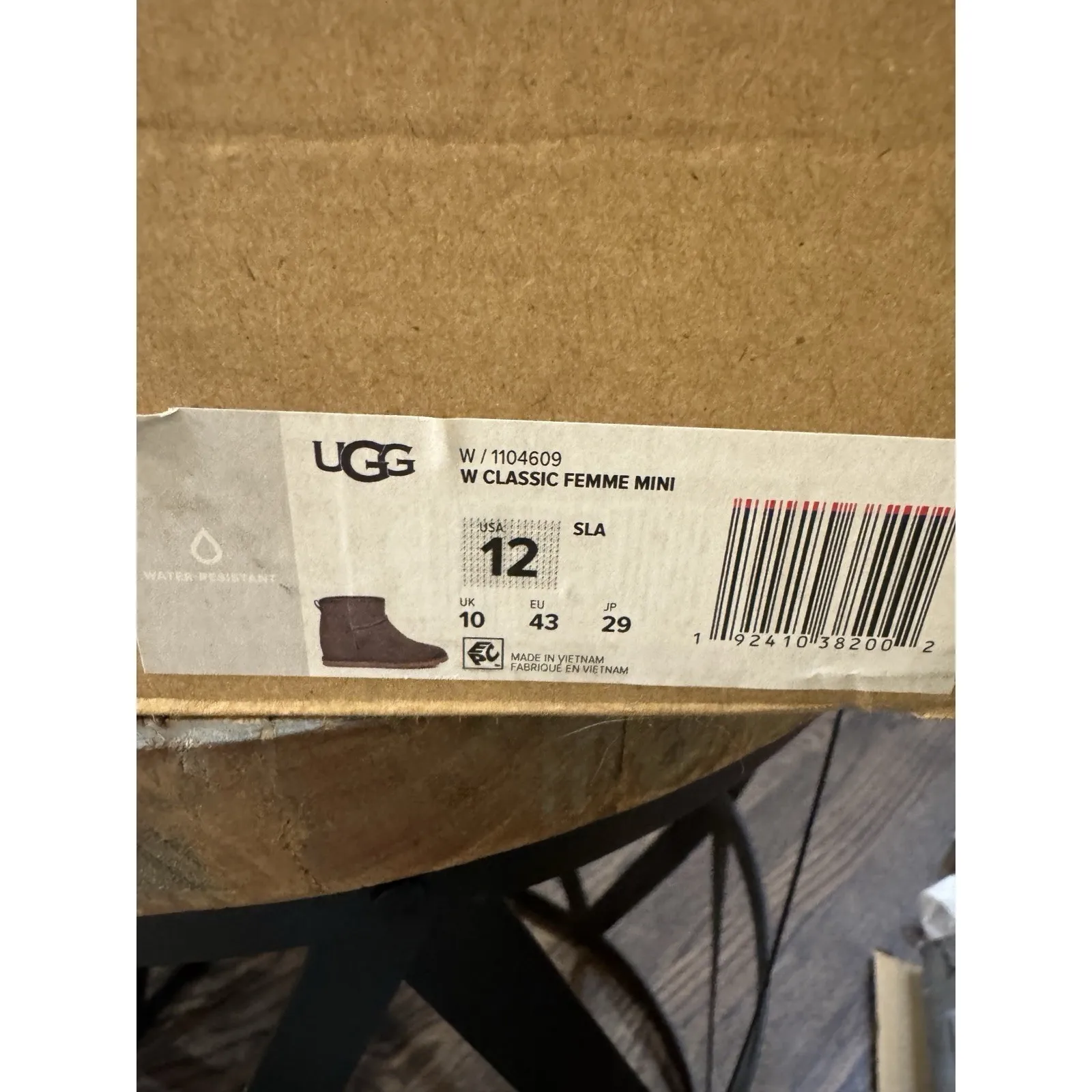 UGG CLASSIC FEMME MINI SLATE WEDGE ANKLE BOOTS US 12 / EU 43 / UK 10 Gray - Image 10