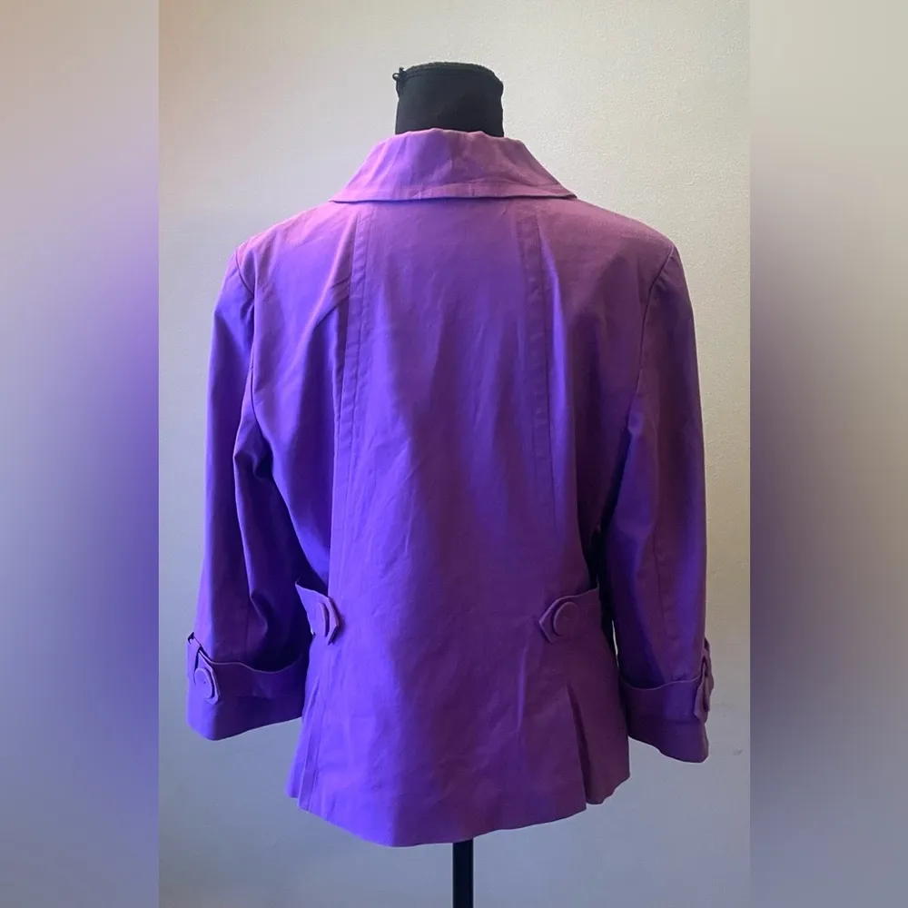 Halogen-Purple Trench Coat with Classic Collar Size L - Image 3