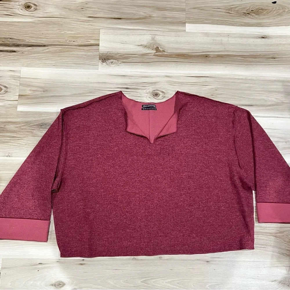 Urban Outfitters Jax Inside Out Ribbed Notch Neck Top Women’s 2XL - Image 2