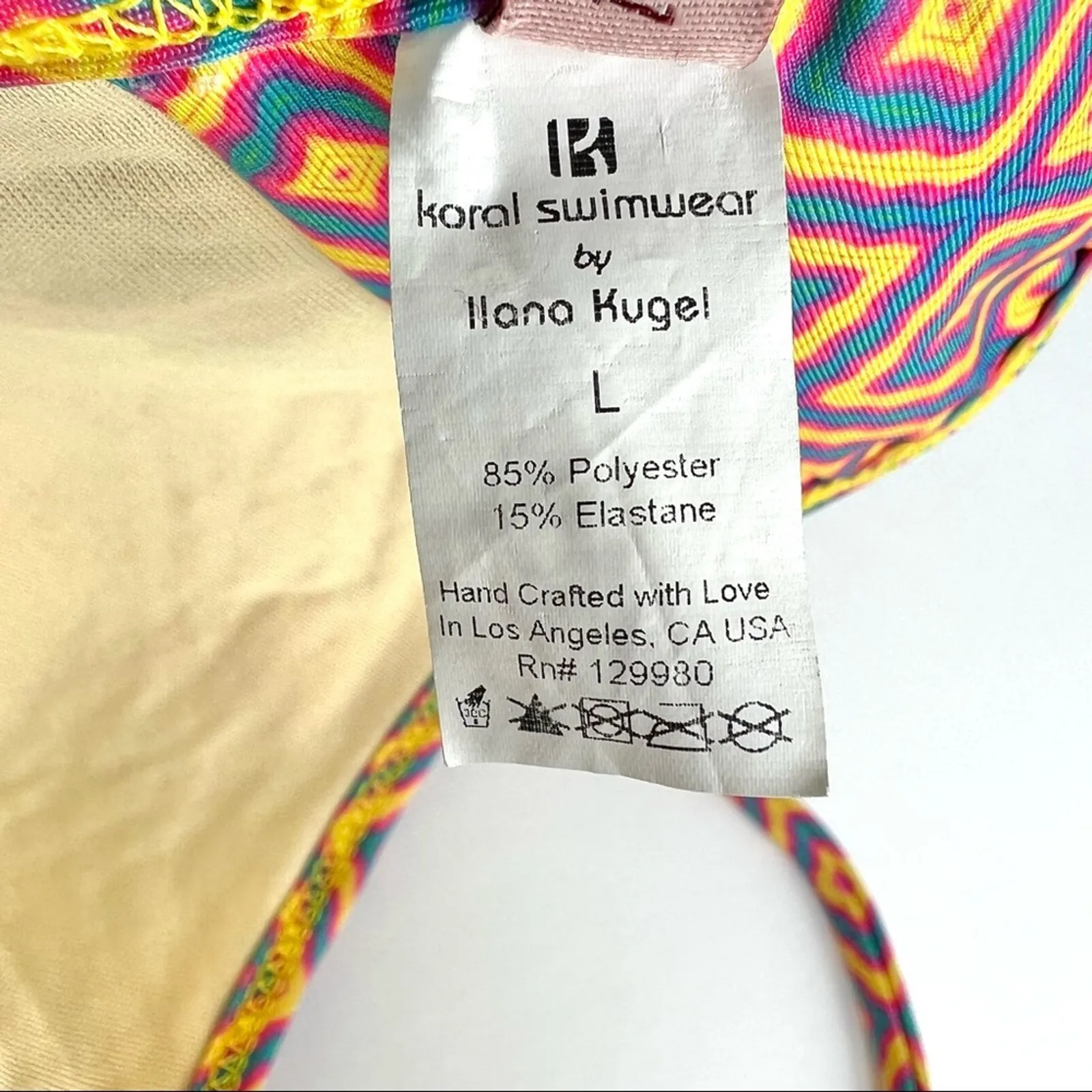 Koral Swimwear Multicolor Halter Bandeau 2-Piece Bikini Set M/L - Image 4