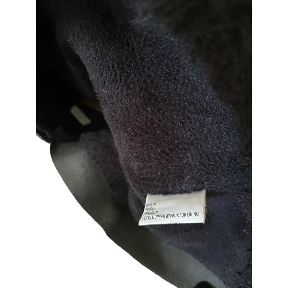 Espirit Faux Fur Lace Up Winter Ankle Boots Snow Outdoors Furry Gray Size 7 - Image 9