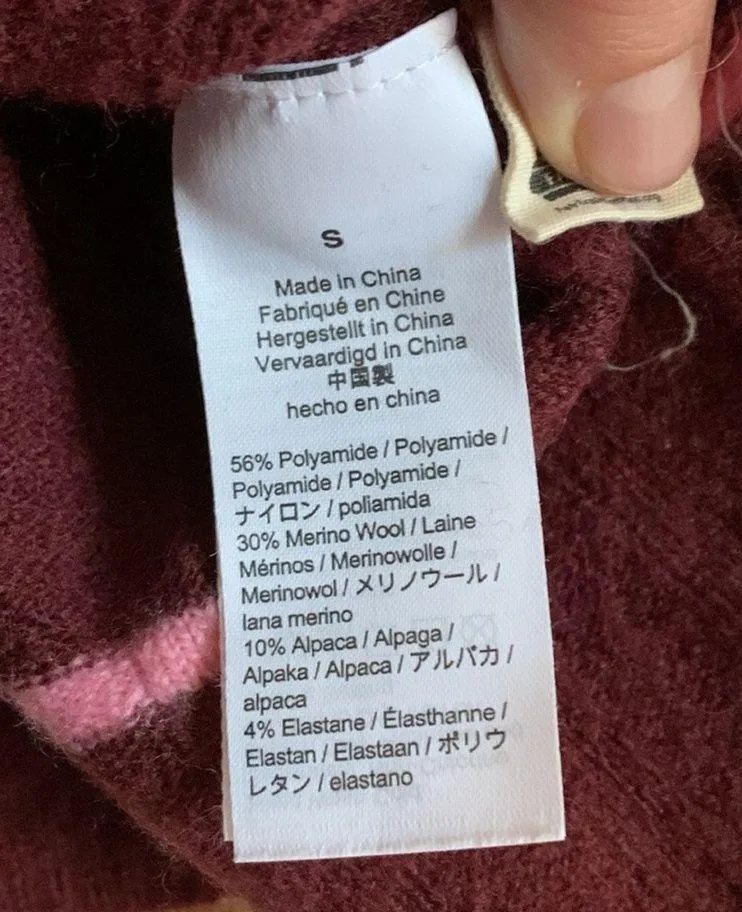 Madewell  Sweater Size Small Women’s Red Pink Top Long Sleeve Winter Clothing - Image 4