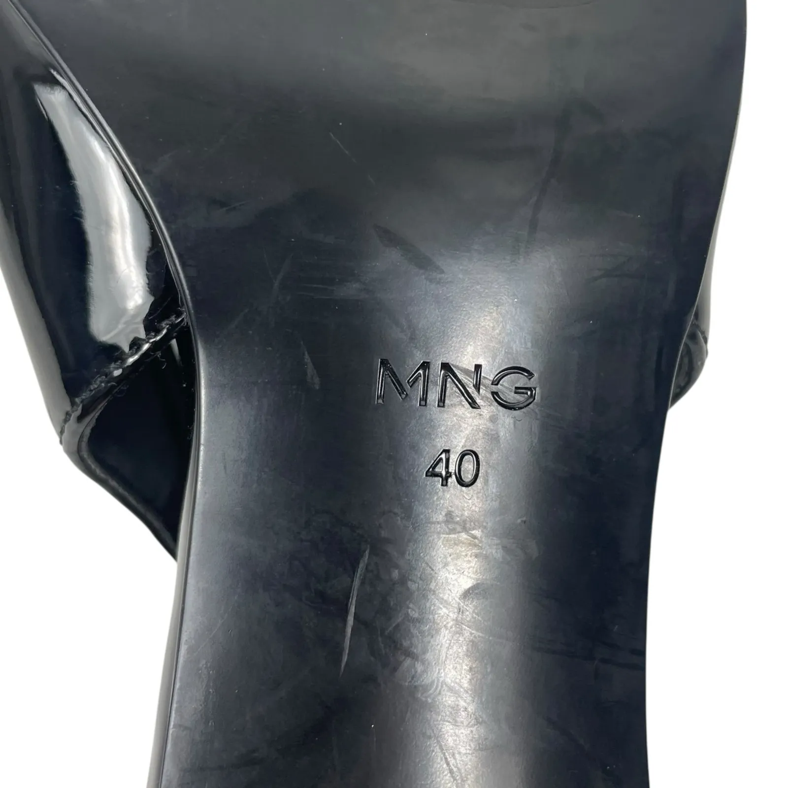 Mango MNG Rhinestone Slingback Kitten Heel Pump Black Size 40/ US 9 - Image 9