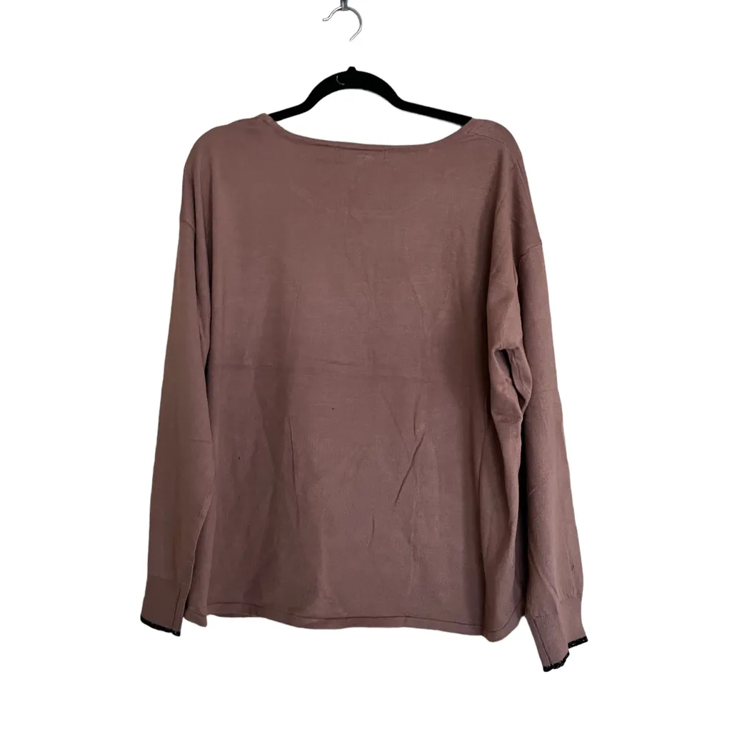 NWT ADYSON PARKER Jacquard Pullover Sweater In Cozy Camel Combo - Image 9