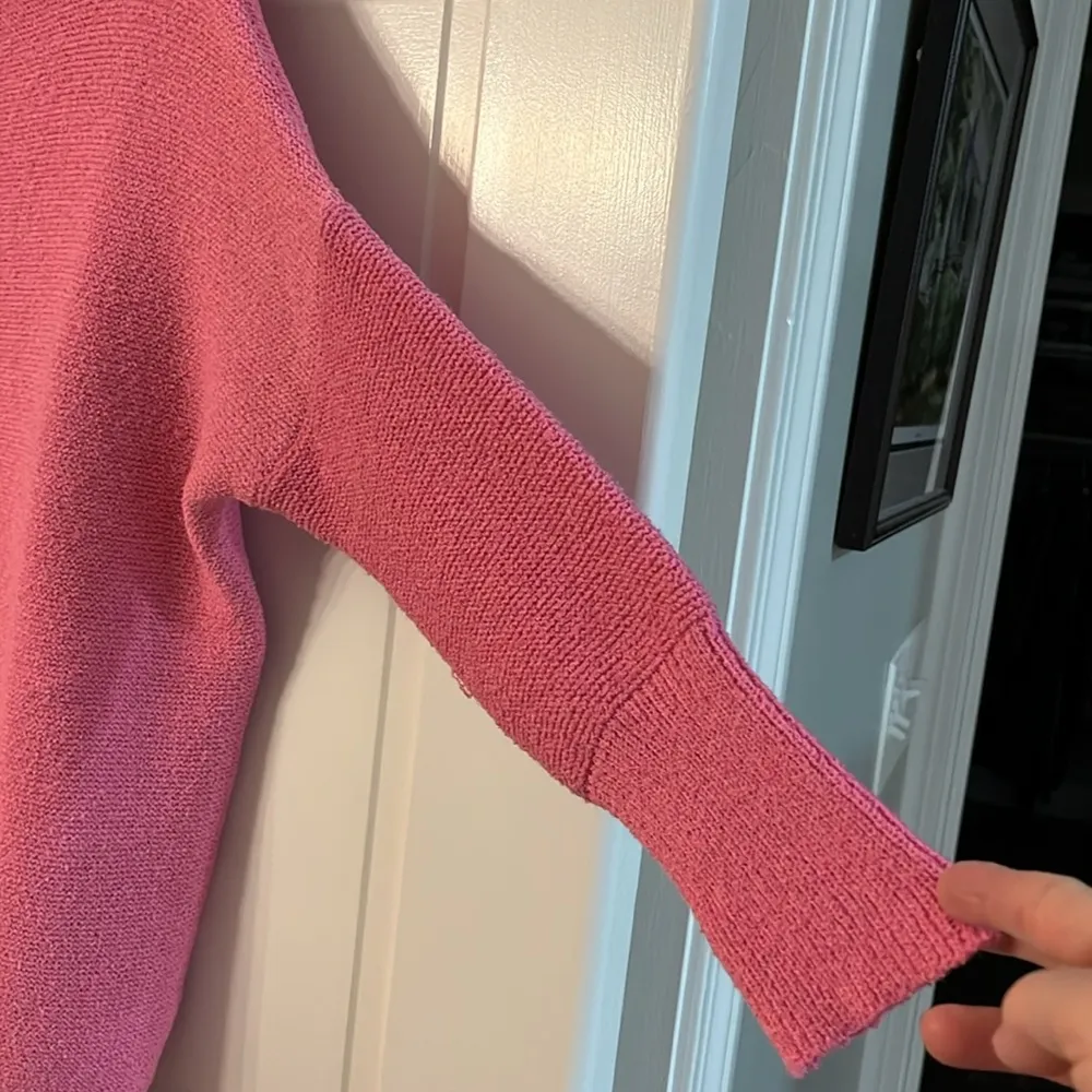 Pink Mock Turtleneck Dolman Sweater - Image 4