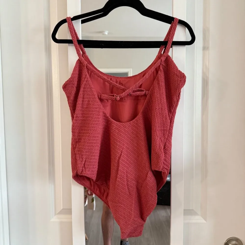 NEW Andie The Jetties One Piece Size Large Color Pink Red - Image 5