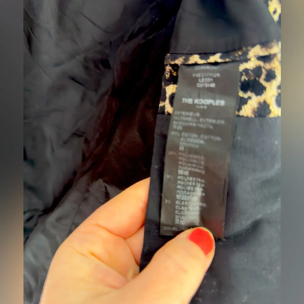 THE KOOPLES Leopard Double Breasted Blazer size 3 or Large - Image 6