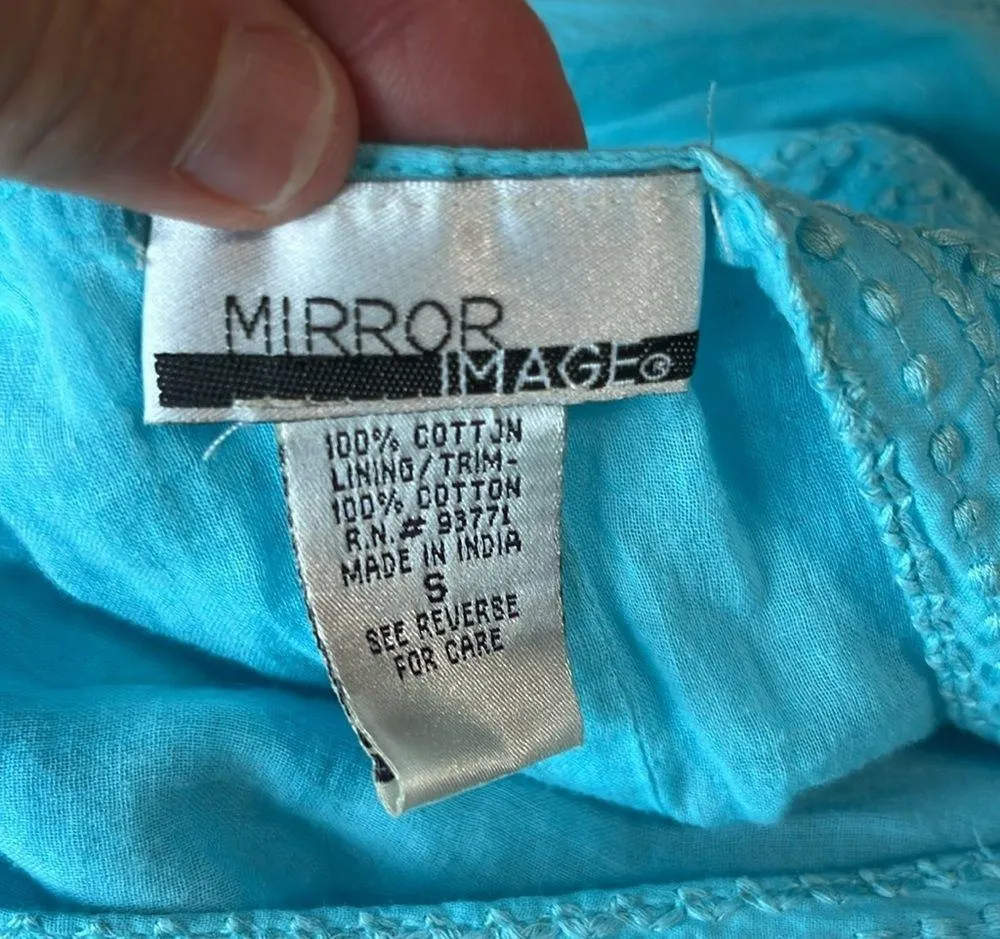 Sky Blue Cotton Sundress Midi - Image 7