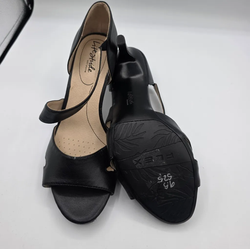 LifeStride Women's Mega Slip On Comfort Dress Heels Black Size 9.5 Cushioned NEW - Image 9