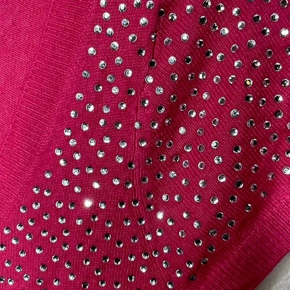 Boston Proper Rhinestone Sweater Pink - Image 5