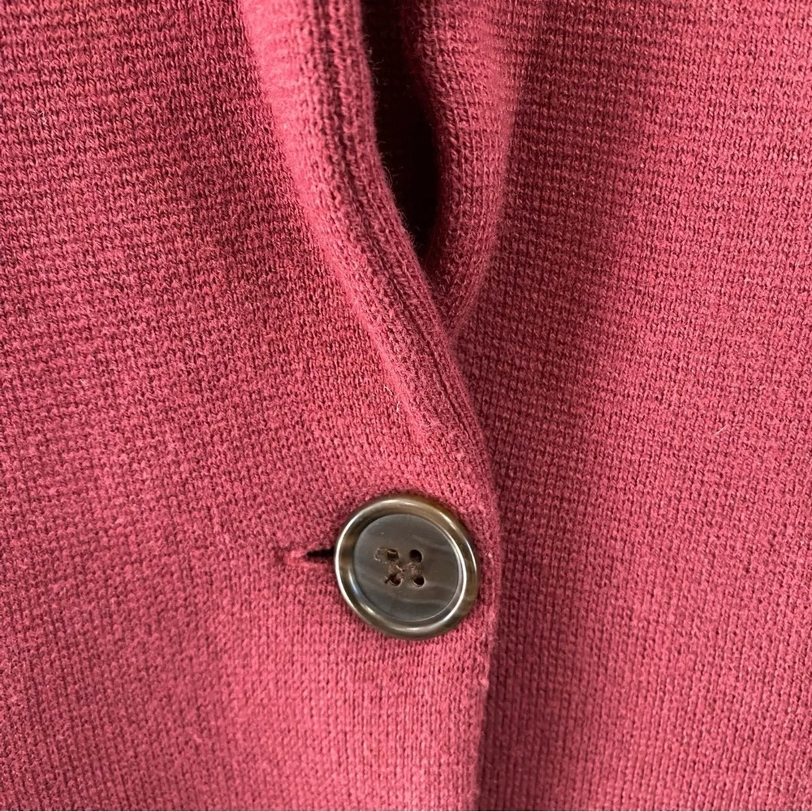 J. Crew Cecile Merino Wool Blend Sweater Blazer Jacket Burgundy BF013 Sz XS - Image 6