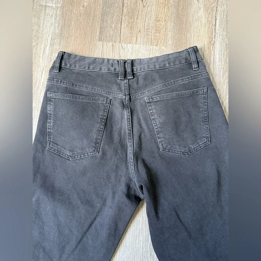 We The Free Dylan Raw Hem High Rise Mom Jeans Button Fly Black Size 29 - Image 8