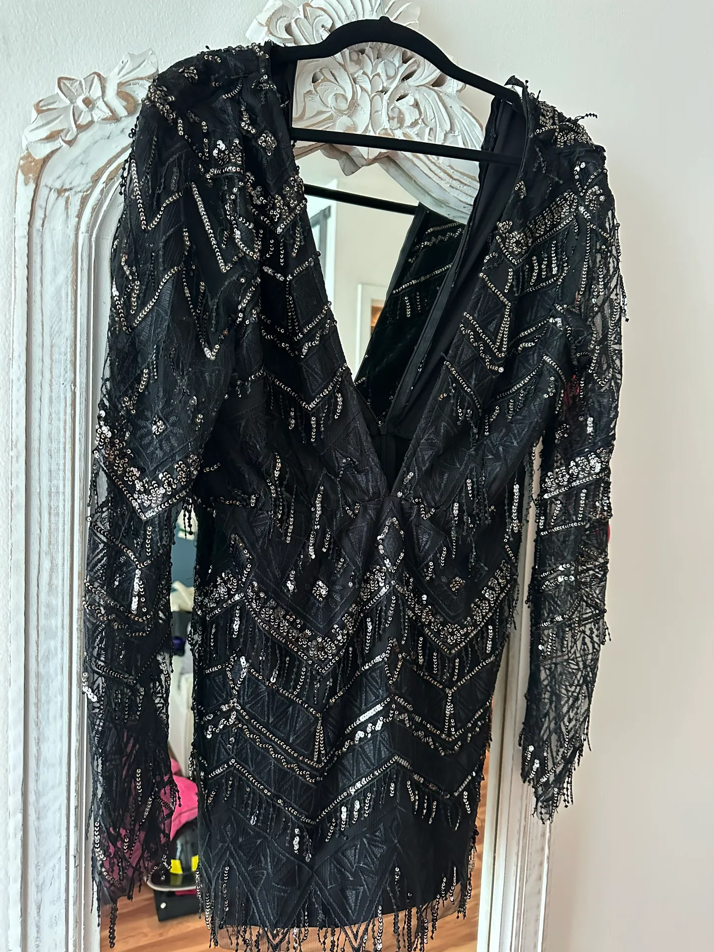 Revolve/ Nia Fringe Dress In Black - Image 3