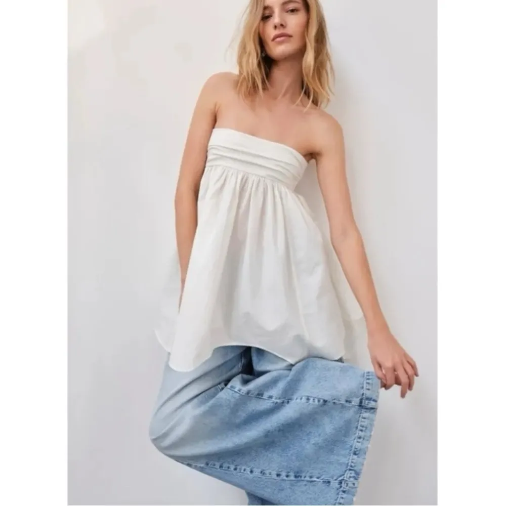 Free People Equinox Denim Trousers Lake Life Blue 29 Wide Leg Jeans Slouchy - Image 13