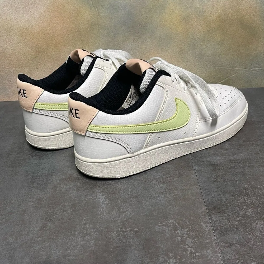 Nike Court Vision  White/Green Women's Leather Tennis Shoes Size 9 - Image 10