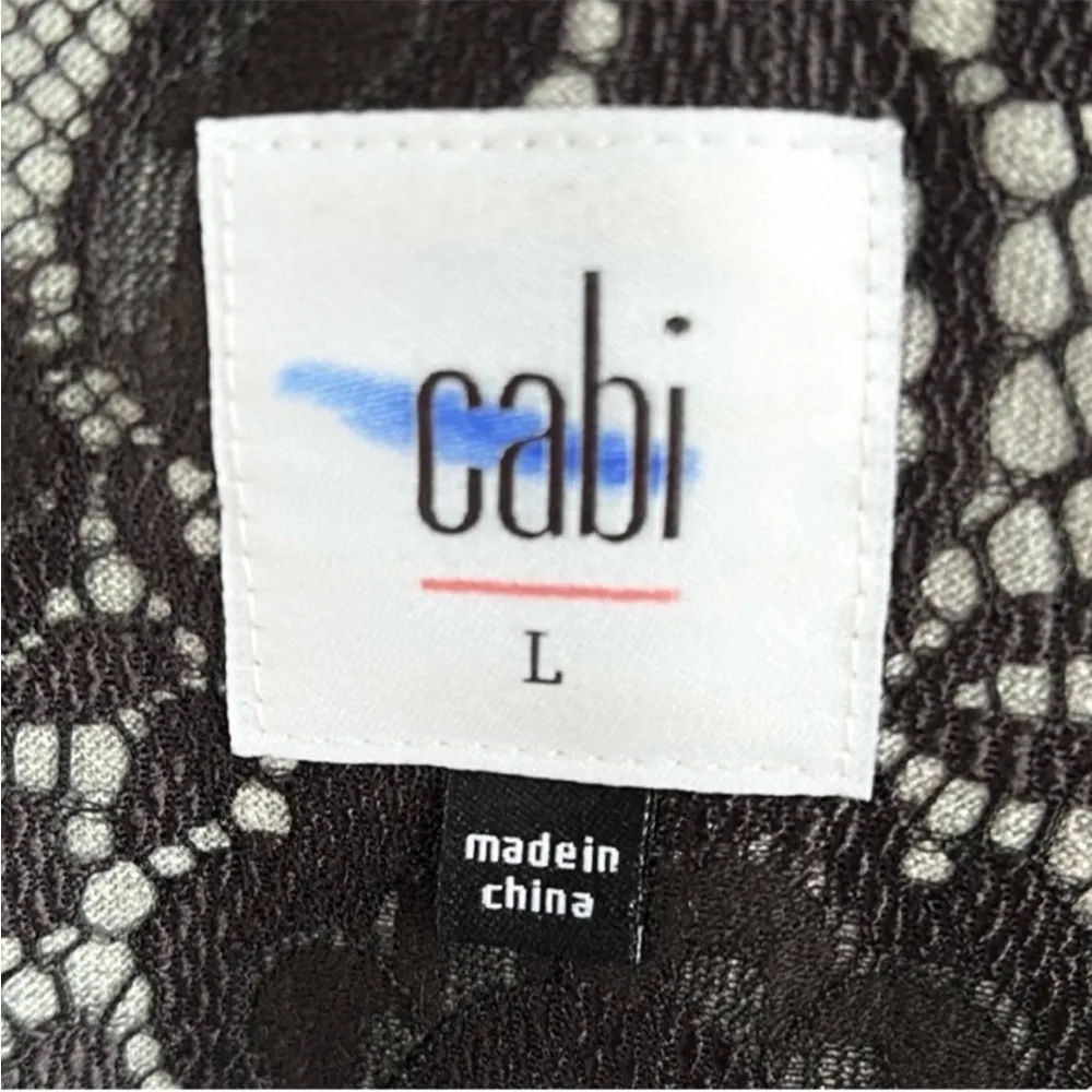 EUC CAbi Lacey Coat / Duster Black Floral Lace
Size Large - Image 2