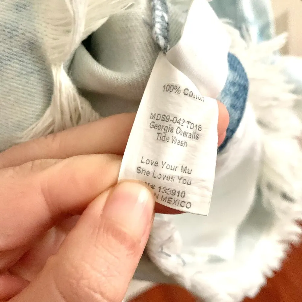 3/$15 Show Me Your Mumu Georgia Overalls Shortalls in Tide Wash *Small Stains* - Image 16