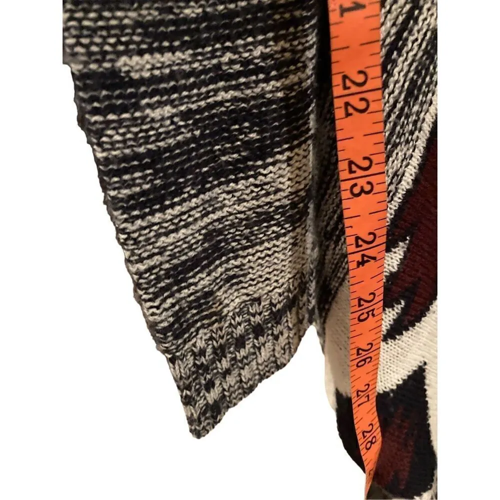 Arizona Jeans Fringe Cardigan Sweater Boho Bohemian Aztec Hippie - Image 8