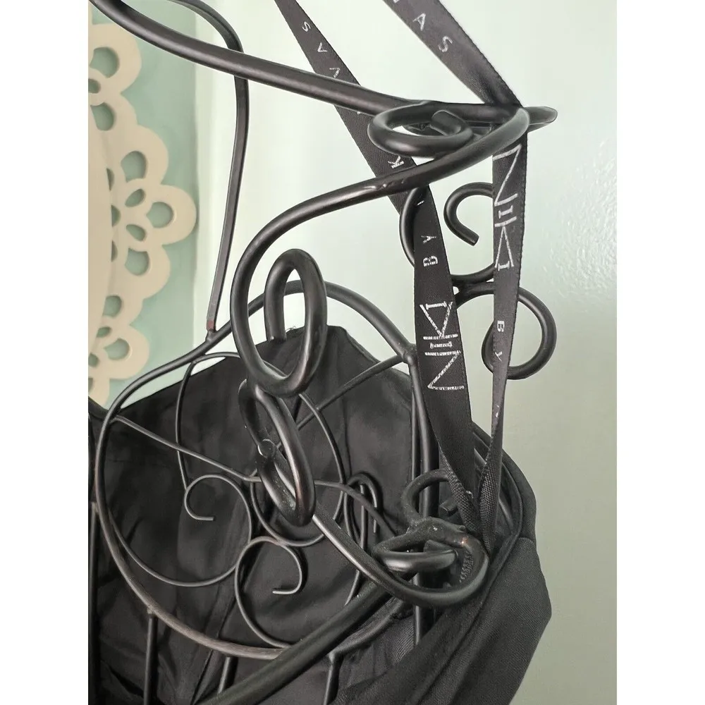 CAMILLE LA VIE Black short puff y toille sequin prom dress formal 10 - Image 6