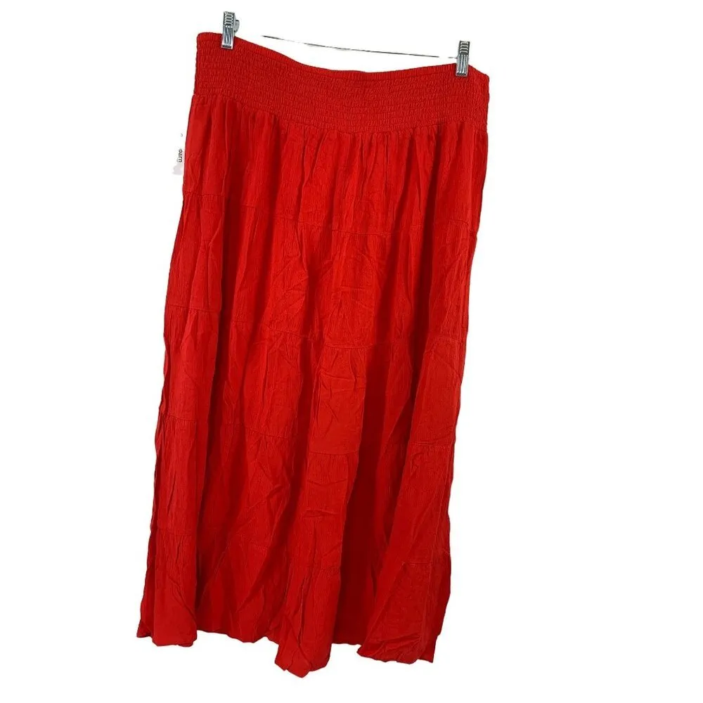 DressBarn Women's Glam Camp Dark Orange Skirt - Image 2
