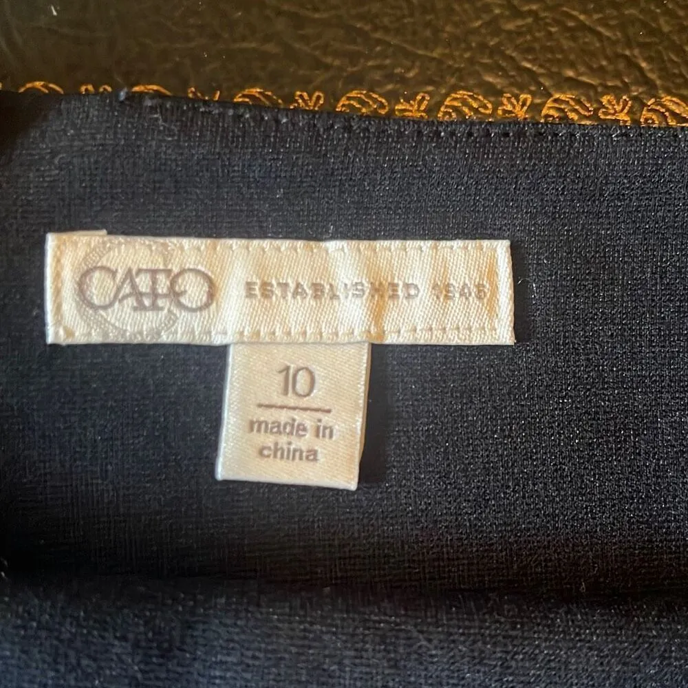 Cato Black Sequin Zigzag Mini Skirt 10 Stretch Party Cocktail Date Night Sexy - Image 4