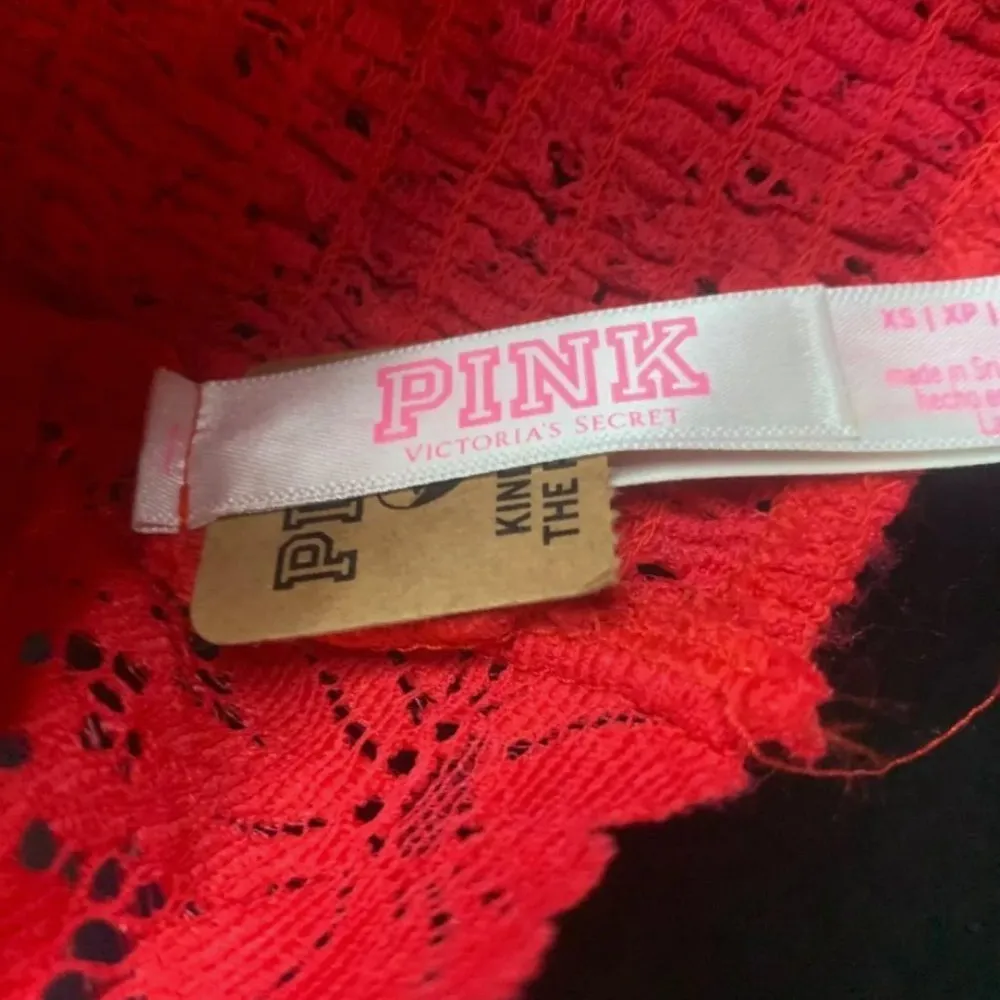 Victoria's Secret PINK Red Lace Crisscross Strap Bralette Bralette XS/XP‎ - Image 3