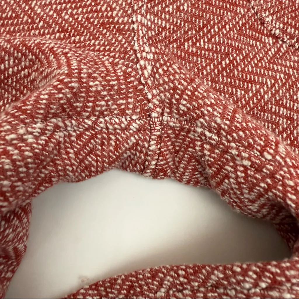 Faherty Seabrook Jogger Sweatpants Whitewater Red Herringbone High Rise - Image 10