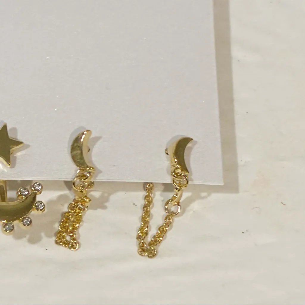 BAUBLEBAR Gold Tone‎ Cosmic Couple Earring Set 2 Pack NEW - Image 3