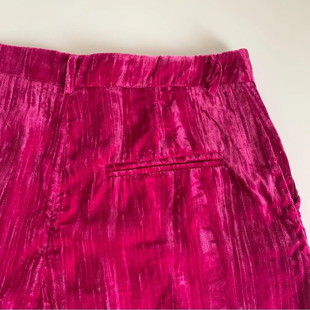 Nasty Gal Hot Pink Barbiecore Velvet High Waisted Tailored Shorts Size 10 - Image 11