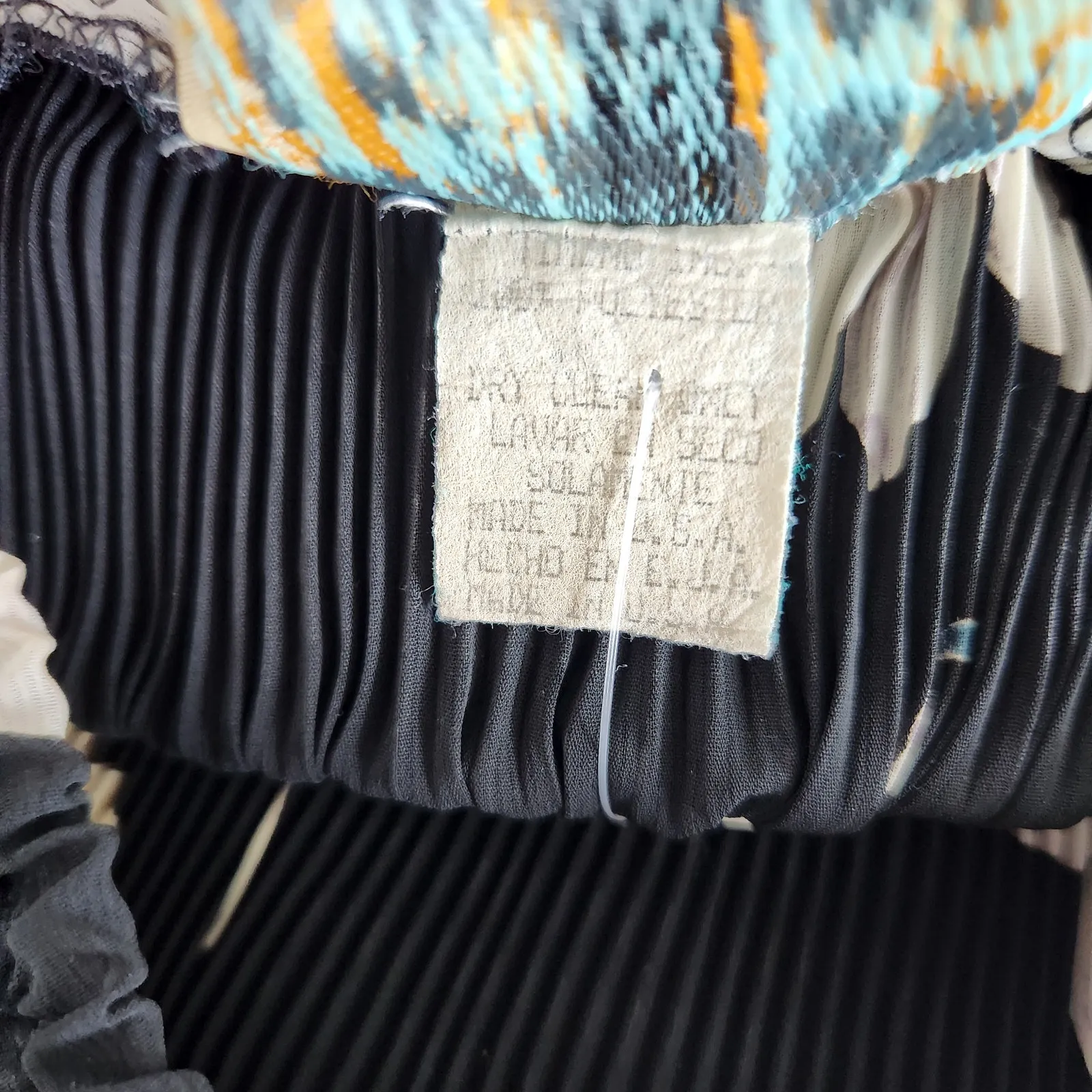 Vintage 90s Black Floral Pleated Chiffon Midi Skirt Whimsigoth Coquette M - Image 5