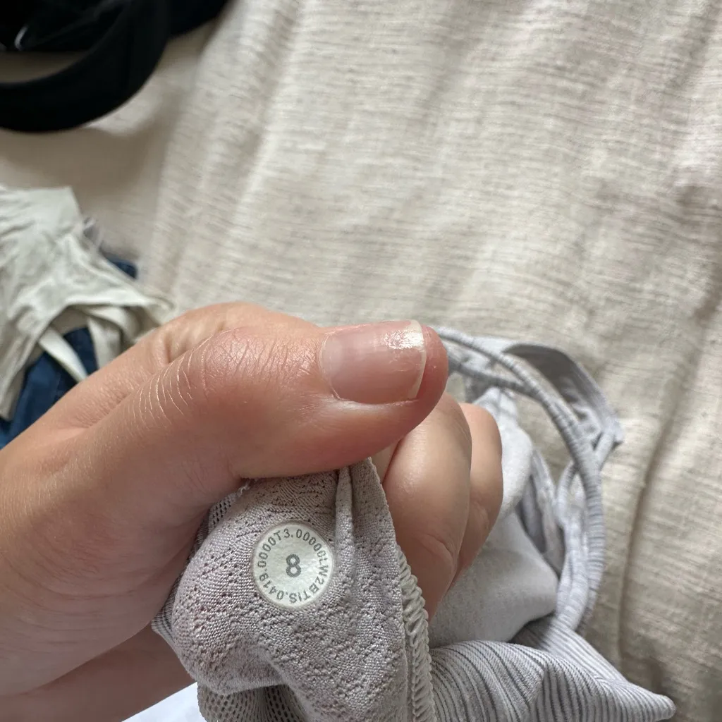 Lululemon Athletica Light Gray Sports Bra - Image 4