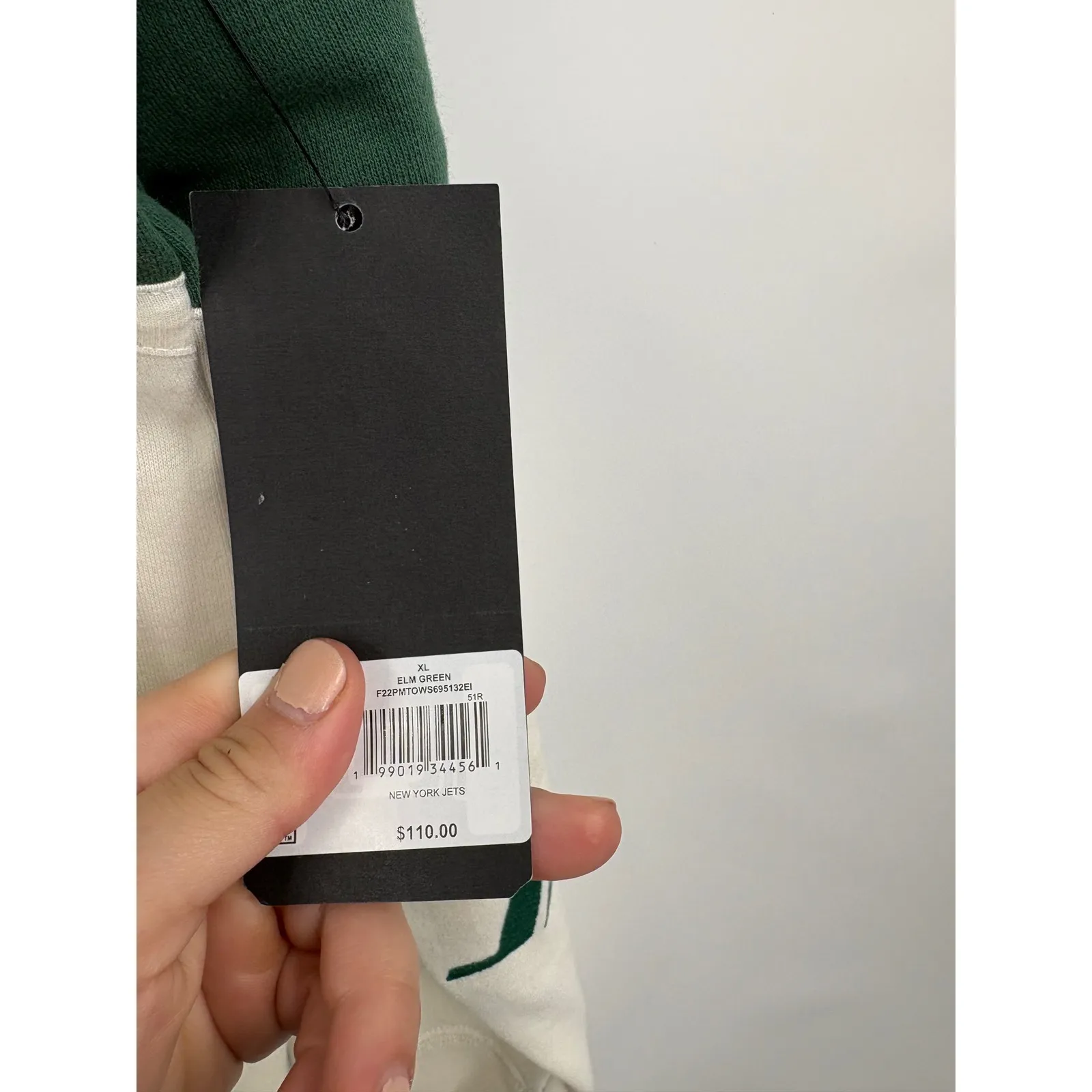 NEW 47 Brand New York Jets NFL AFC East Color Block Sweatshirt XL Black - Image 6