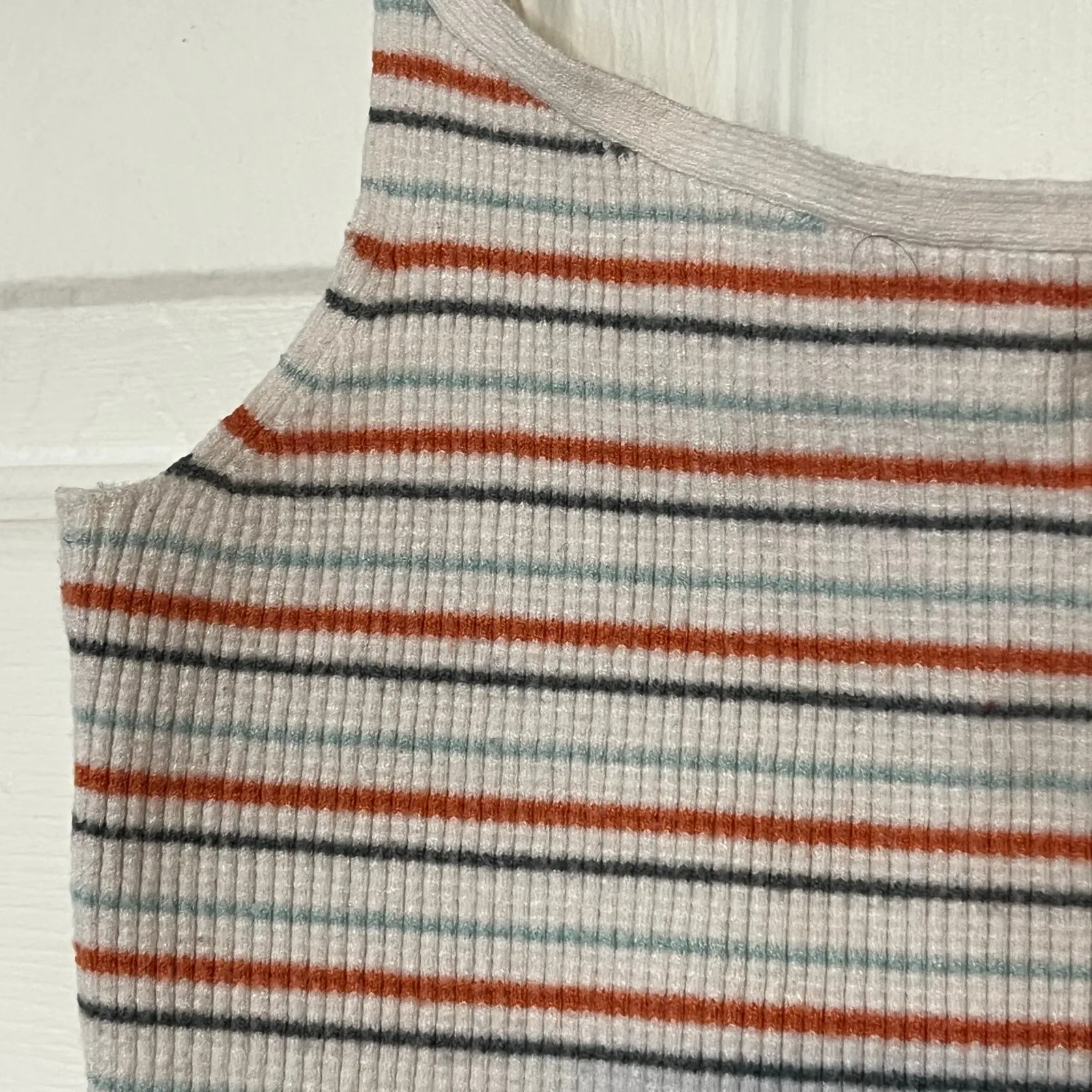 LA Hearts Striped Cropped Knit Tank - Size L - Image 2