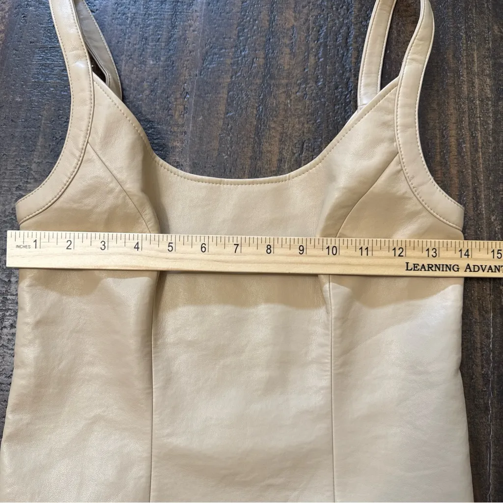 Genuine Leather, Neutral Tank Size XS Tan - Image 6