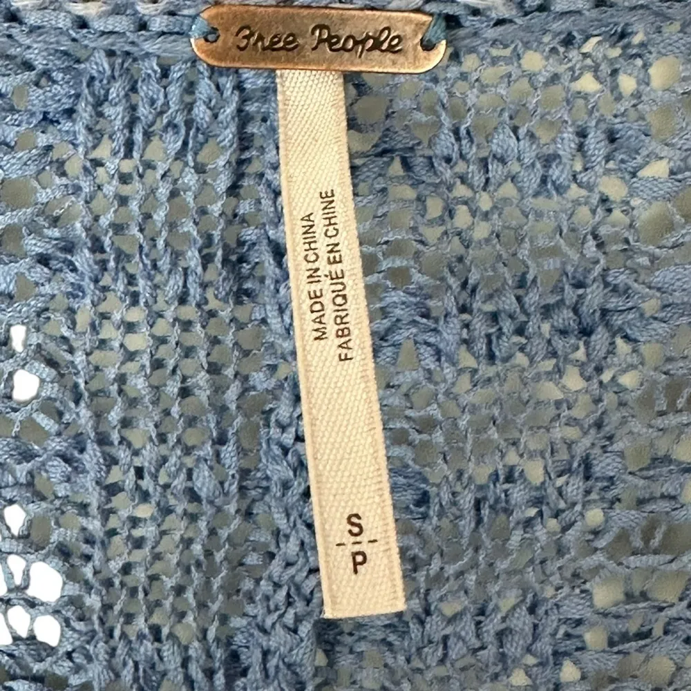 FREE PEOPLE Marina Bay Lace-Up Sweater in Sunset Combo Size Small Bell Sleeve - Image 14