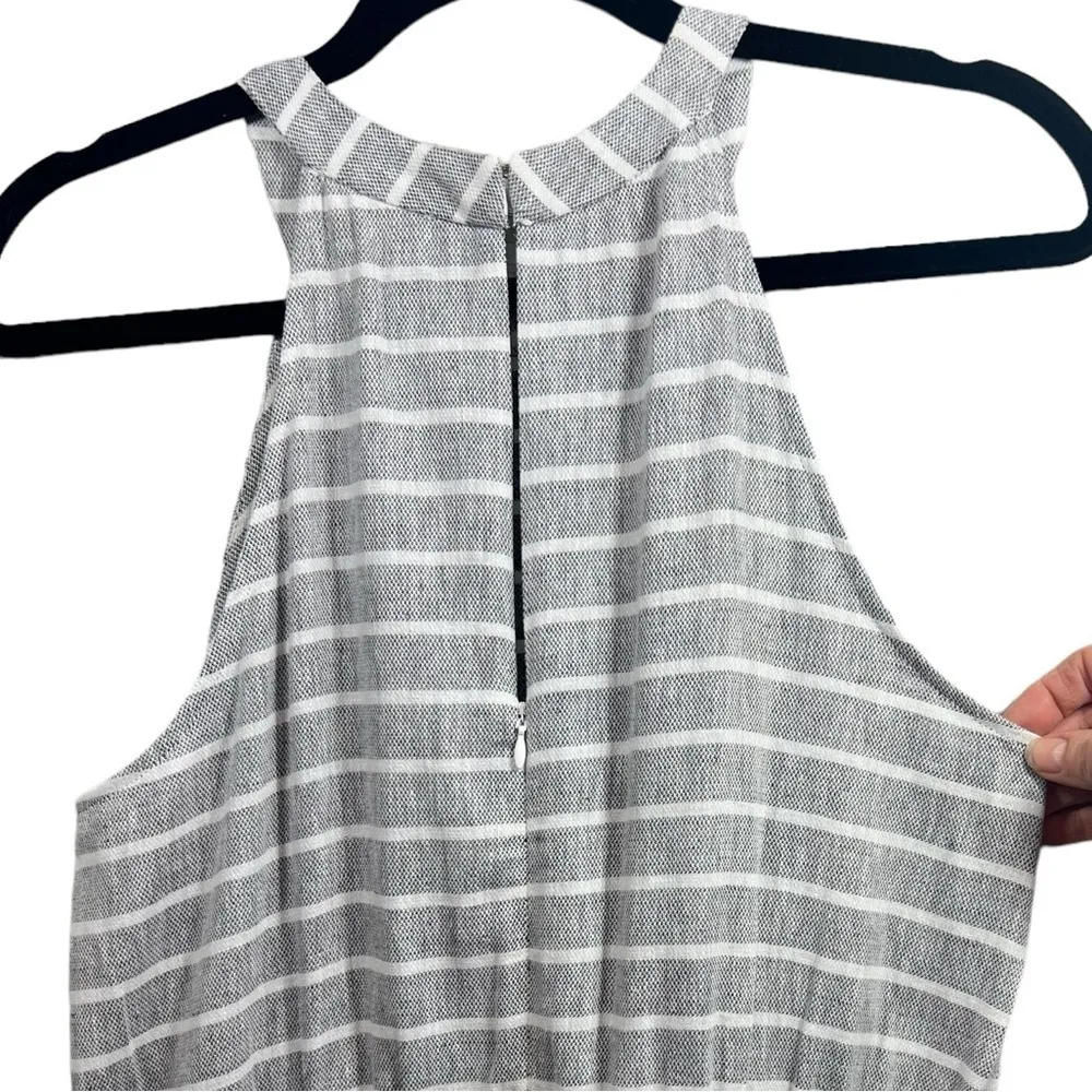 LOFT‎ Linen Blend Wide Leg Halter Jumpsuit S - Image 6