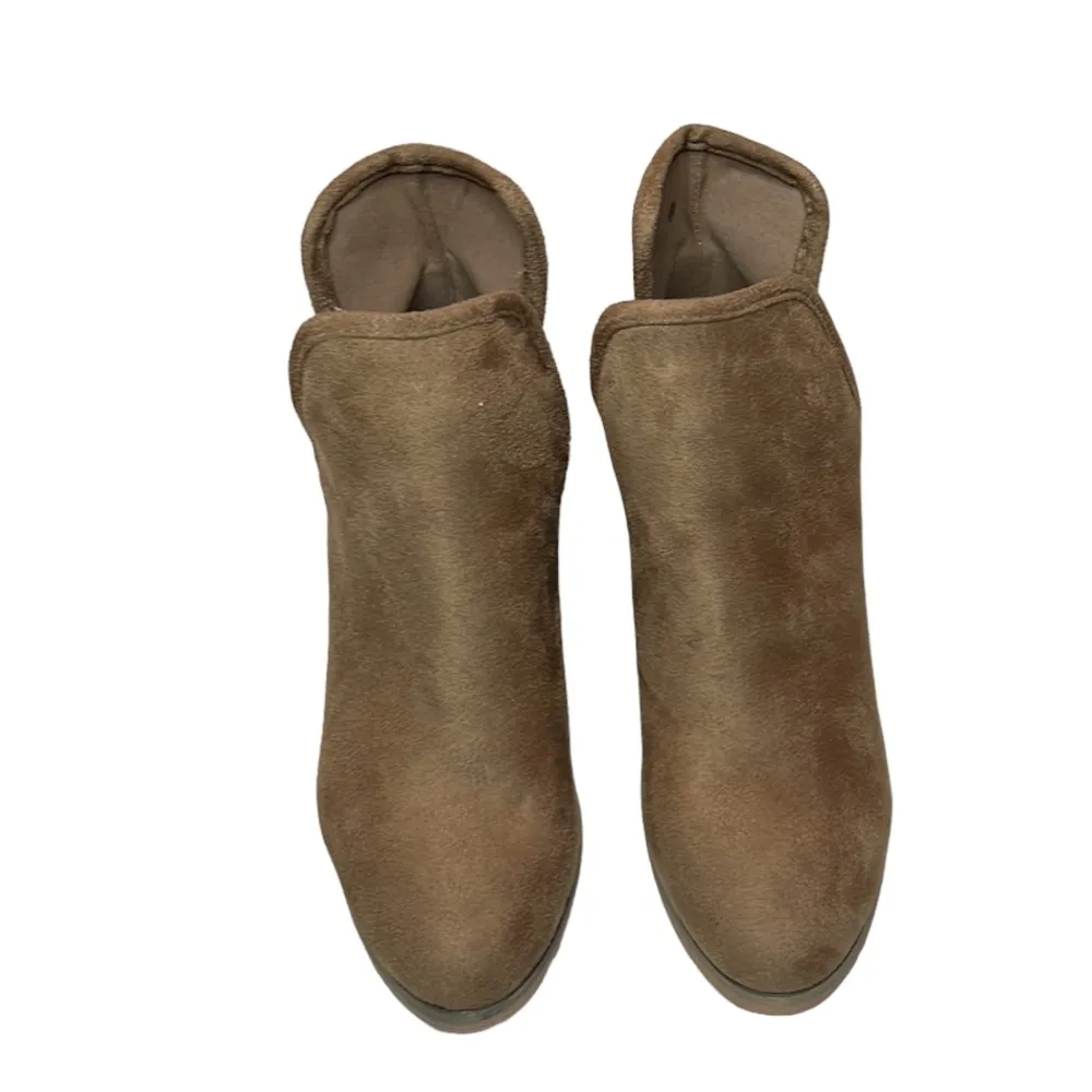 Seven7 Soho Ankle Boot Tan Brown Vegan Leather Slip On Booties Size 6 - Image 4