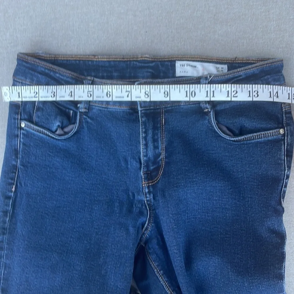 Zara TRF Denim dark wash skinny jeans size 6 waist 28 - Image 4