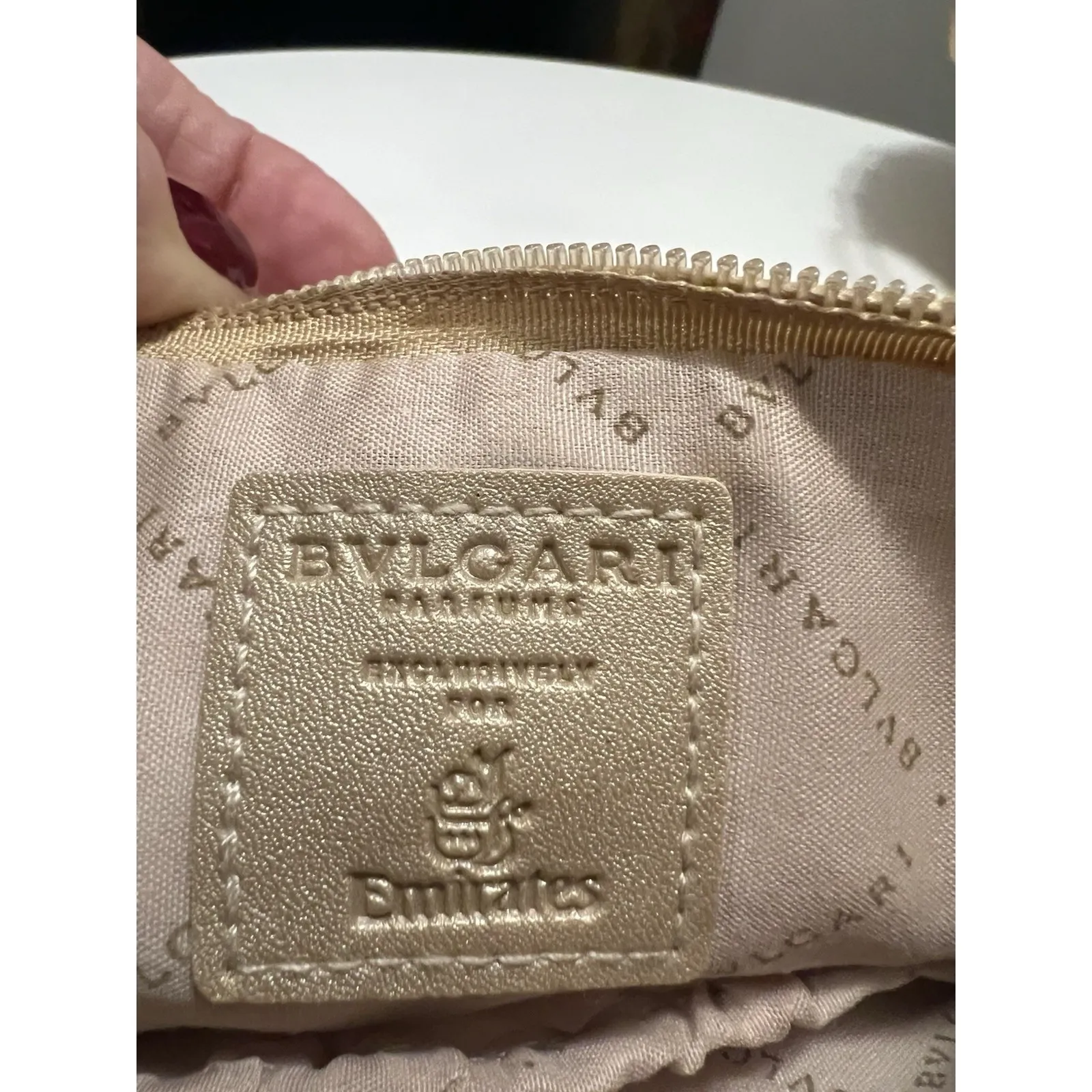 Bvlgari Parfums Makeup Bag Clutch Exclusively For Emirates Gold - Image 11