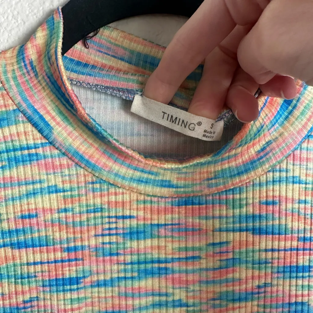 Timing Colorful Knit Mini Dress - Image 4