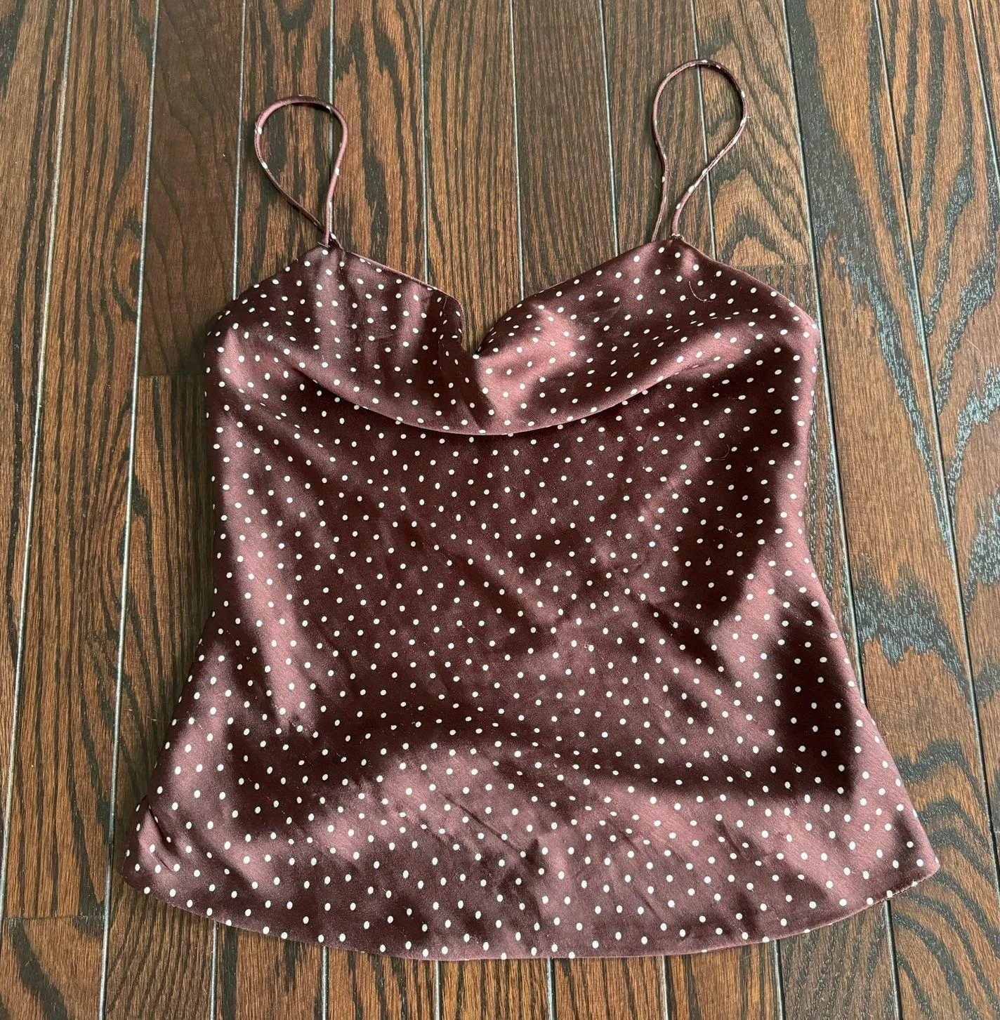 Abercrombie Brown Polka Dot Tank Top - Image 1