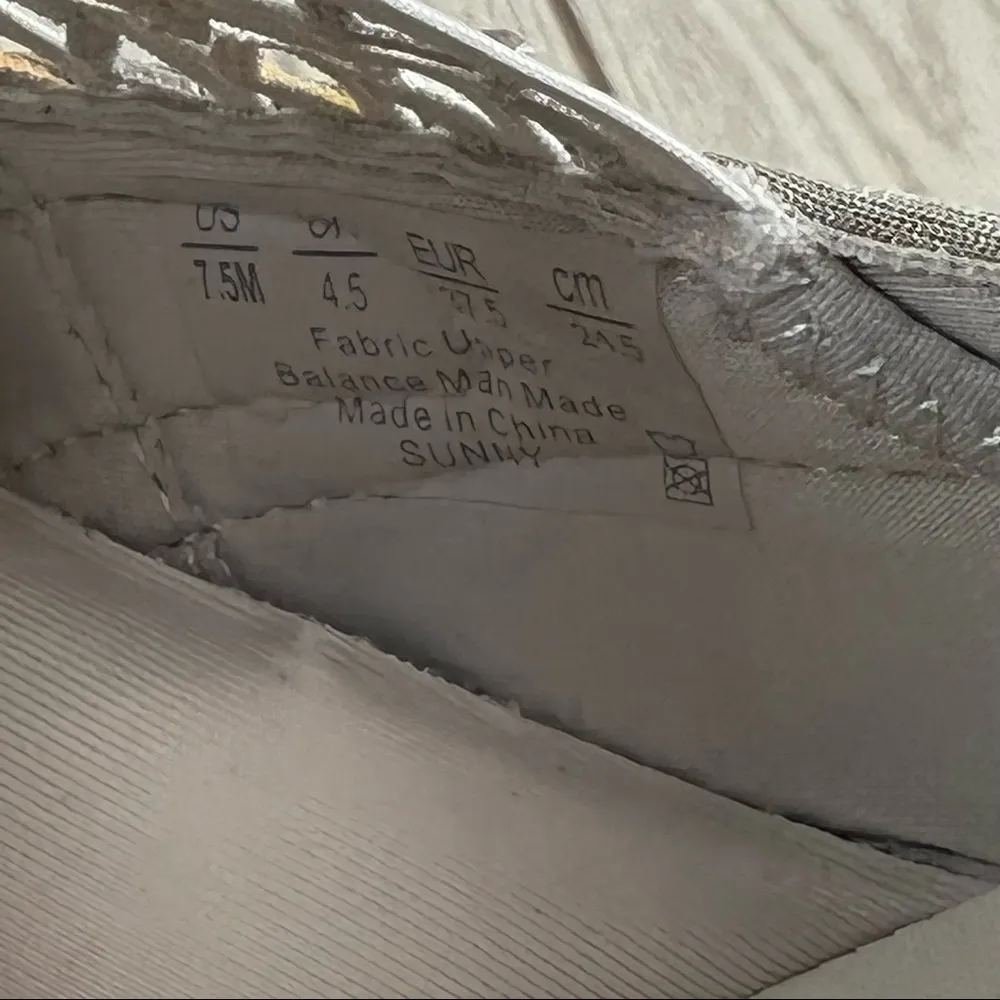 Bzees Sunny Washable Sunny Slip-ons US7.5M Neutral w/ Multi-Color Stitching $80 - Image 8