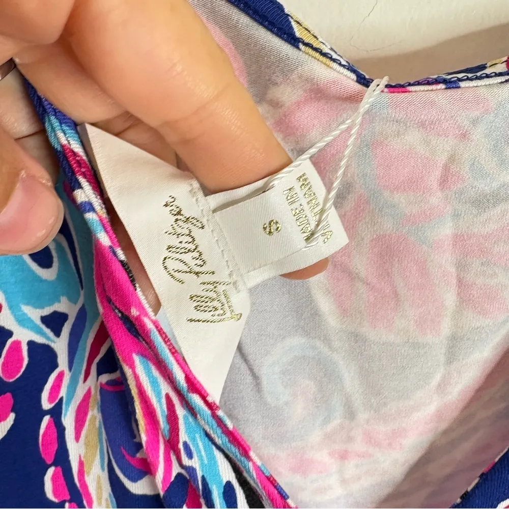 Lilly Pulitzer Perigi Boat Neck Romper Paisley Print Dress Small Skort New - Image 6