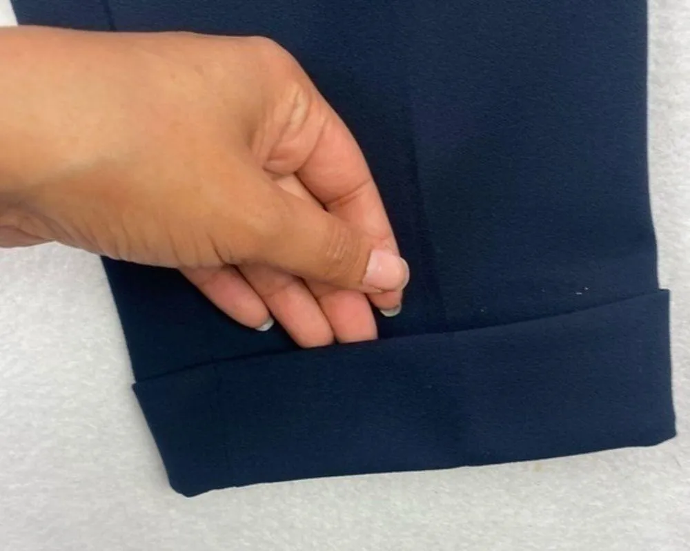 Savile Row Co. Womens Pants Size 10 Stretch Blue Pleated Mid Rise Cuffed Tapered - Image 7